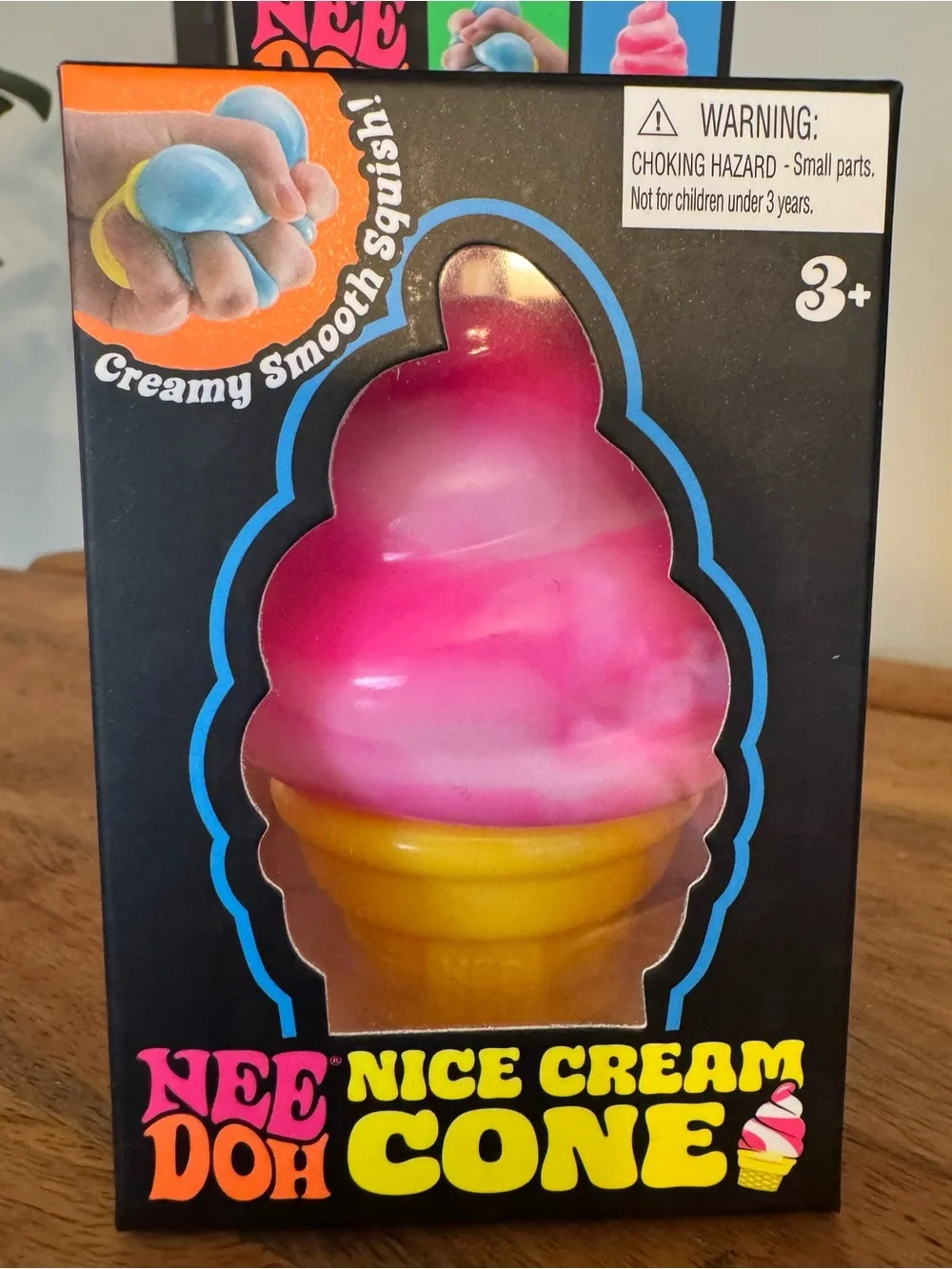 NeeDoh Pink Nice Ice Cream Cone...Squishy Toy